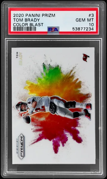 2020 Panini Prizm Color Blast Tom Brady #3 PSA 10