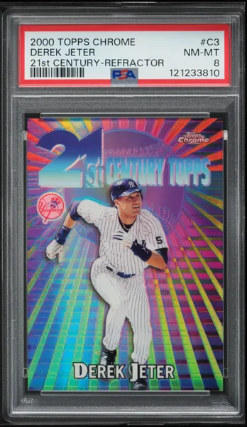 2000 Topps Chrome 21st Century Refractor Derek Jeter #C3 PSA 8 NM-MT