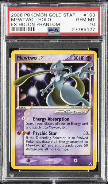 2006 #103 Mewtwo-Holo PSA 10 EX Holon Phantoms Pokemon