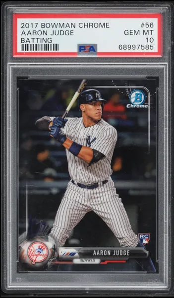 2017 Bowman Chrome Baseball Batting Aaron Judge ROOKIE #56 PSA 10 GEM MINT