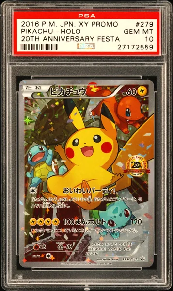 2016 #279 Pikachu-Holo PSA 10 Japanese XY Promo