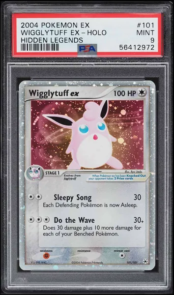 2004 Pokemon EX Hidden Legends Holo Wigglytuff ex #101 PSA 9 MINT