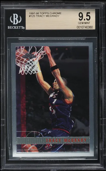 1997 Topps Chrome Tracy McGrady ROOKIE #125 BGS 9.5 GEM MINT