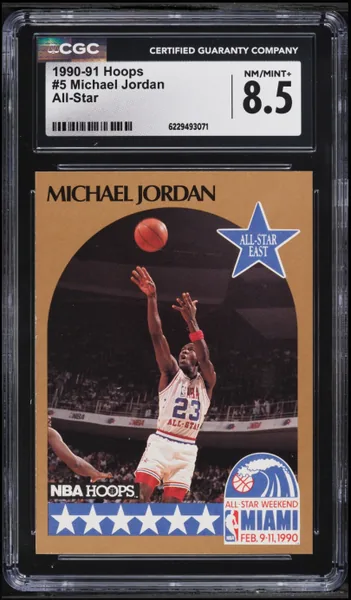 1990 Hoops All Star Michael Jordan #5 CGC 8.5 NM-MT+