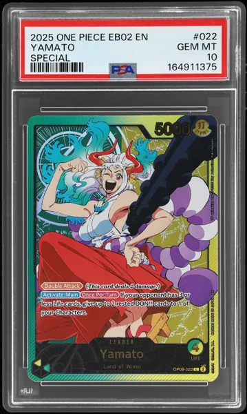 2025 One Piece Extra Booster Anime 25th Collection Special Yamato #OP06022 PSA 10