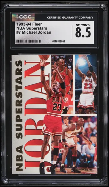 1993 Fleer NBA Superstars Michael Jordan #7 CGC 8.5 NM-MT+