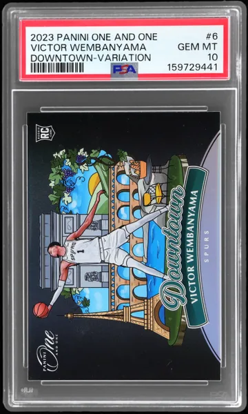 2023 Panini One and One Downtown Horizontal Variation Victor Wembanyama #6 PSA 10