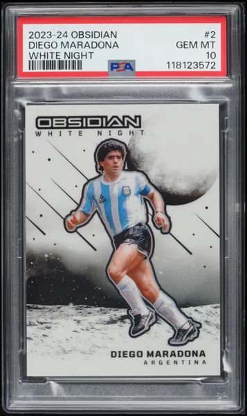 2023 Panini Obsidian White Night Diego Maradona #2 PSA 10 GEM MINT