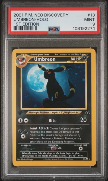 2001 #13 Umbreon-Holo 1st Edition PSA 9 Neo Discovery Pokemon