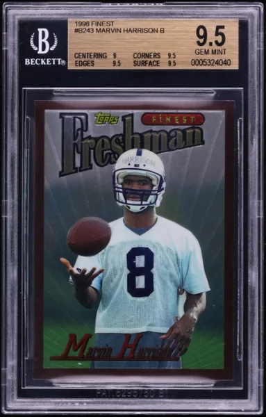 1996 Finest Football Marvin Harrison ROOKIE #243 BGS 9.5 GEM MINT