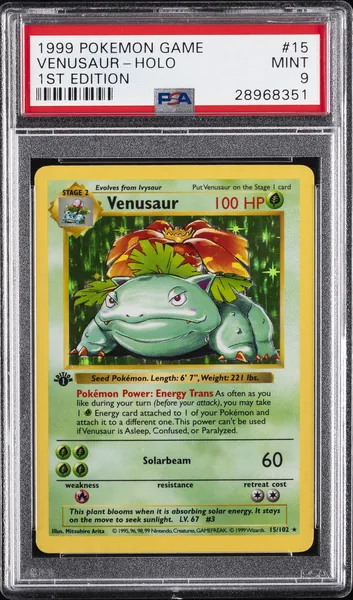 1999 #15 Venusaur-Holo 1st Edition PSA 9 Game Pokemon
