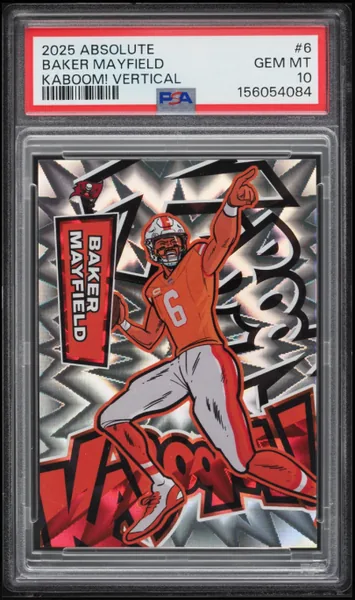 2025 Absolute Kaboom! Vertical Baker Mayfield #6 PSA 10 GEM MINT
