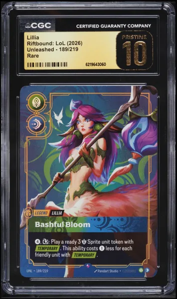 2026 Riftbound: League Of Legends Unleashed Lillia #189 CGC 10 PRISTINE