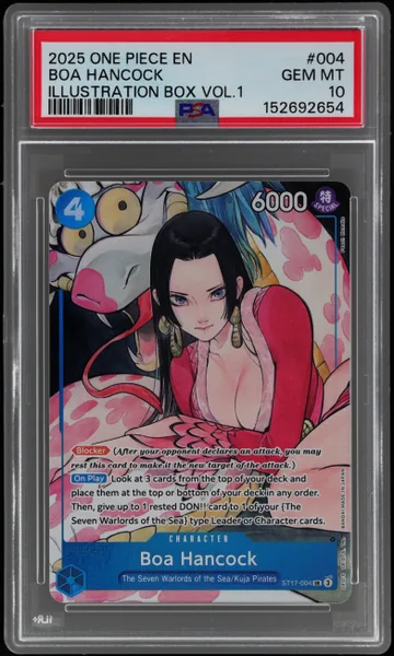 2025 One Piece Promo Illustration Box Volume 1 Boa Hancock #ST17-004 PSA 10